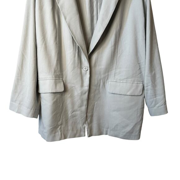 Nordstrom Open Edit Womens Unstructured Oversized Blazer Gray Plus Size 1X FLAW - Picture 4 of 12